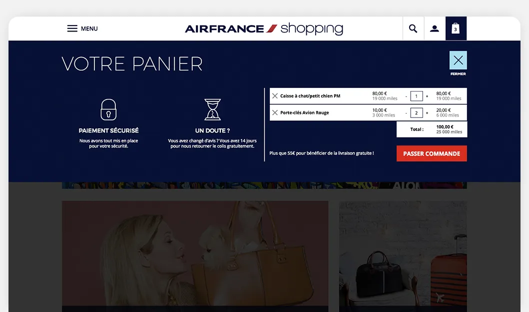 air-france-shopping_ux Projet UX Design Air France Shopping
